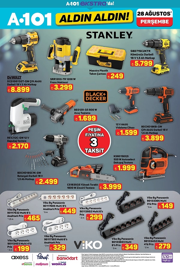 Stanley ve Black Decker Yapı Market Ürünleri