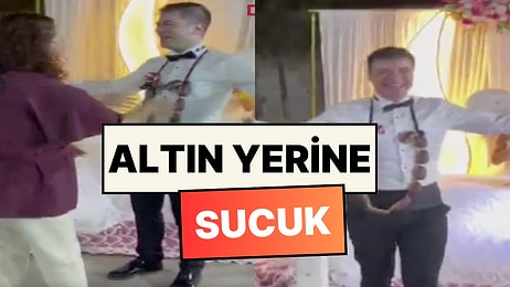 Düğününde Altın Yerine Sucuk Takılan Damat