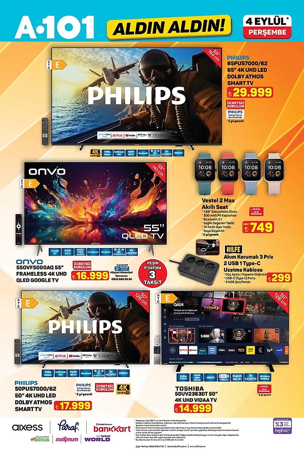 Philips 65'' Smart TV 29.999 TL
