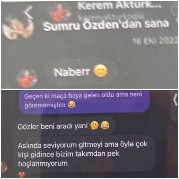Aktürkoğlu'nun Sumru Özden'e attığı iddia edilen mesajlar ise kısa sürede X'te gündem oldu.
