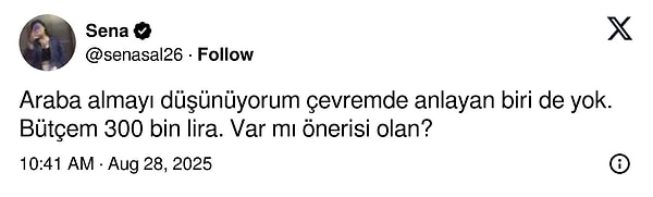 300 bin TL'ye araba önerisi olan var mı?