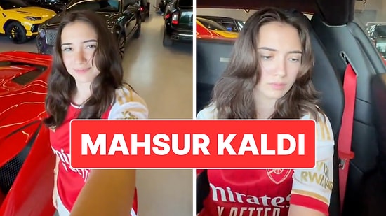 Ferrari İçerisinde Mahsur Kalan Genç: "Abi Arabadan İnemedim"