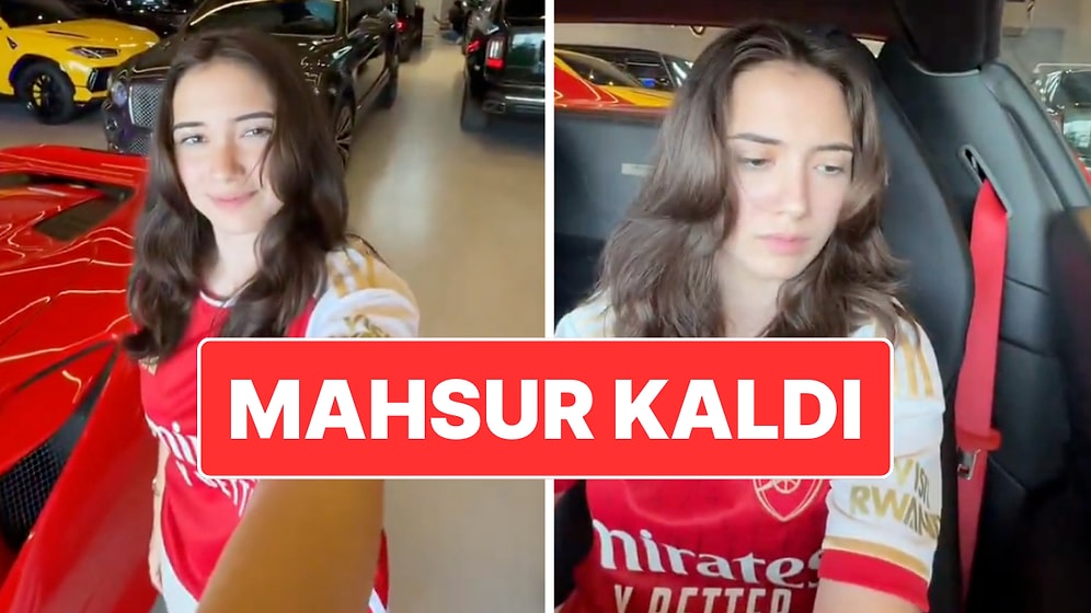 Ferrari İçerisinde Mahsur Kalan Genç: "Abi Arabadan İnemedim"