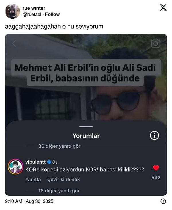 Yorumlarda VJ Bülent'i görmenin verdiği o garip huzur.