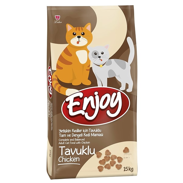 Sevimli dostunuzun sağlıklı beslenmesi için Enjoy Tavuklu Yetişkin Kuru Maması, hem lezzeti hem de dengeli içeriğiyle öne çıkıyor.