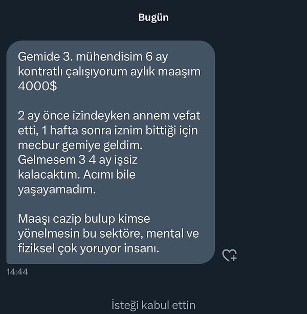 Mühendis: Aylık 4000 bin dolar