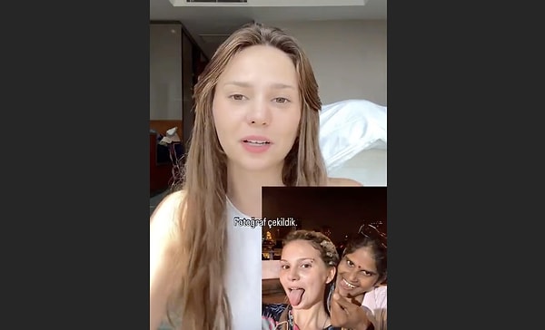 Tesadüfen ikinci kere karşılaştığı kadınla fotoğraf çekilirken dilini çıkarınca kadın Ceren Yılmaz'ın, dilinin dışarda olması ile bilinen Tanrıça Kaliamma tarafından gönderildiğini zannetti.