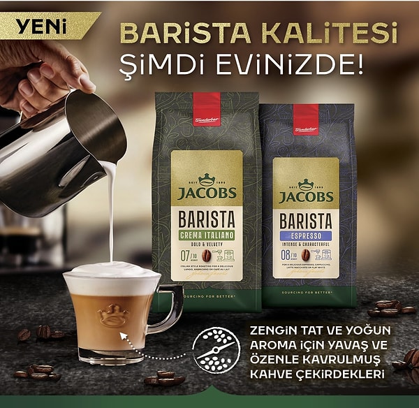 Jacobs Barista Editions Crema Italiano Çekirdek Kahve