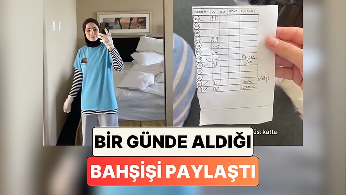 ABD'de Bir Otelde Temizlik Görevlisi Olarak Çalışan Kadın Bir Günde Aldığı Bahşişleri Paylaştı