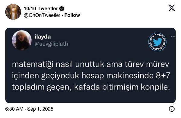 Bende okul zamanı da yoktu.