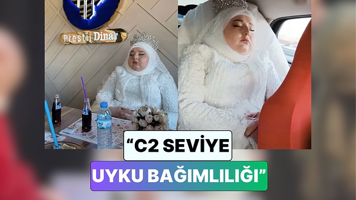 Düğününde Her Fırsatta Uyuklayan Gelinin Görüntüleri Yakında Düğünü Olacak Olanlara Küçük Bir Korku Yaşattı