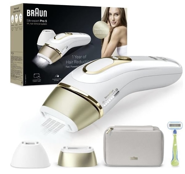 Evde tüy problemlerini kolayca çözmek isteyenler için Braun IPL Silk·expert Pro 5, en güvenilir ve etkili seçeneklerden biri.