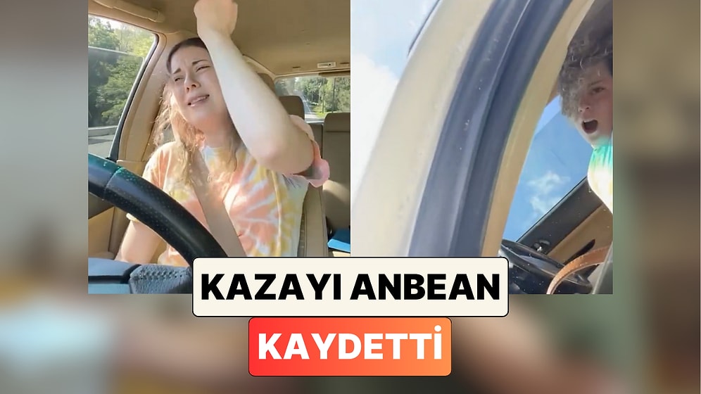 Arabada Şarkı Söylediği Anları Kaydetmek İsteyen Kadın Felaketin Eşiğinden Döndüğü Kaza Anını Kaydetti