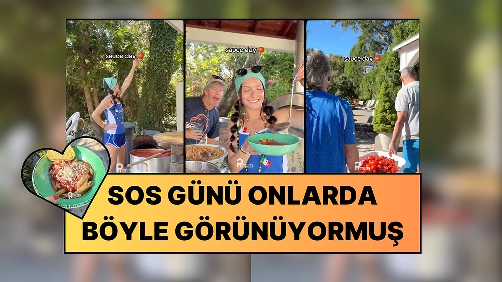 Biz Yapınca Böyle Durmuyor: İtalya'da Bir Aile Kışlık Domates Sos Yaparken Eğlendikleri Anları Paylaştı