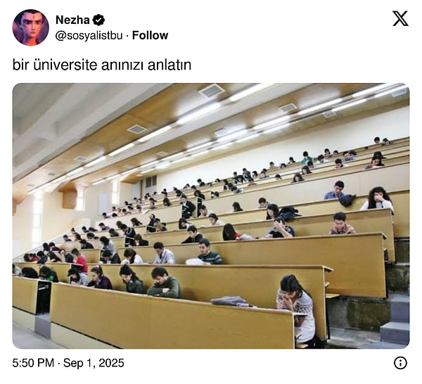 İşte, timeline'ı üniversite anılarıyla dolduran o paylaşım!👇