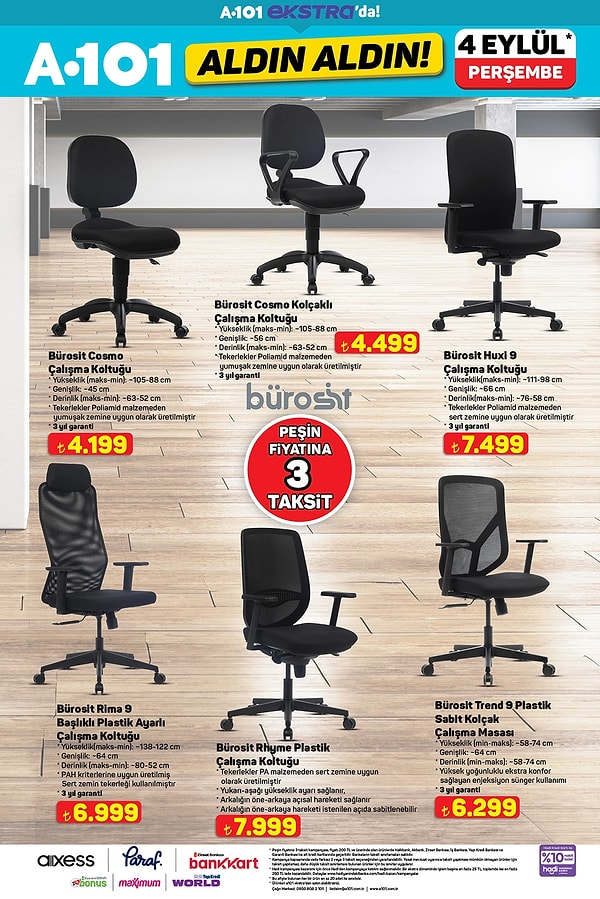 Bürosit Çalışma Koltuğu 7.499 TL