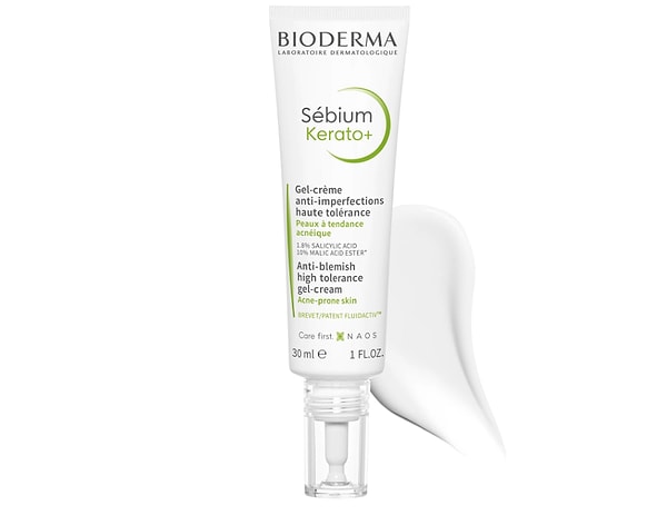 21. Bioderma Sebium Kerato+ Sivilce ve Akne Lekesi Karşıtı AHA, BHA ve Salisilik Asit İçeren, Cildi Kurutmadan Nemlendiren Bakım Kremi
