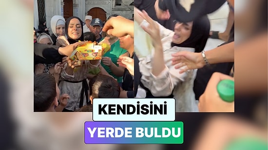 Kandil İçin Eyüpsultan’da Çocuklara Yiyecek Dağıtan Bir Kadın Zor Anlar Yaşadı