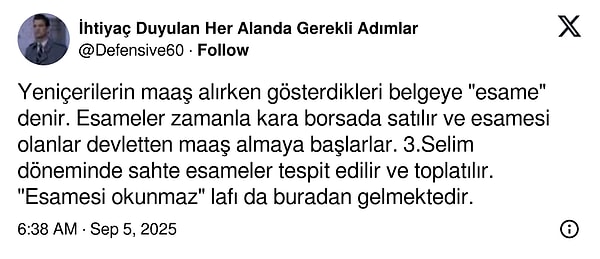 "Esamesi okunmamak" nereden geliyor?