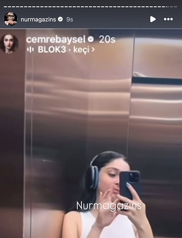 Ancak dikkatleri çeken bir başka detay da vardı: Baysel’in kısa süre önce Instagram hikayesinde Blok3’ün parçasını kullanması.