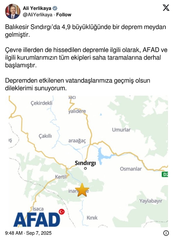 İçişleri Bakanı Ali Yerlikaya'nın açıklaması 👇