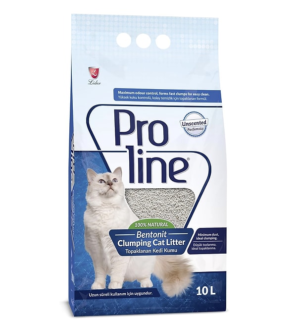 Proline Kokusuz Bentonit Kedi Kumu 10 L