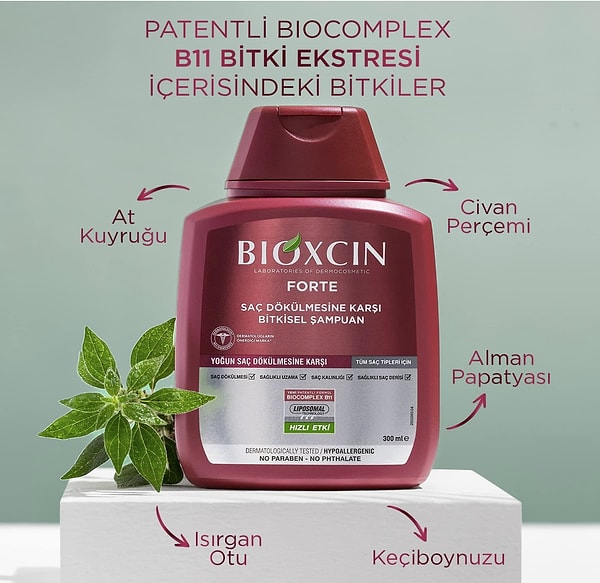 Bioxcin Forte Saç Dökülmesine Karşı Bitkisel Şampuan