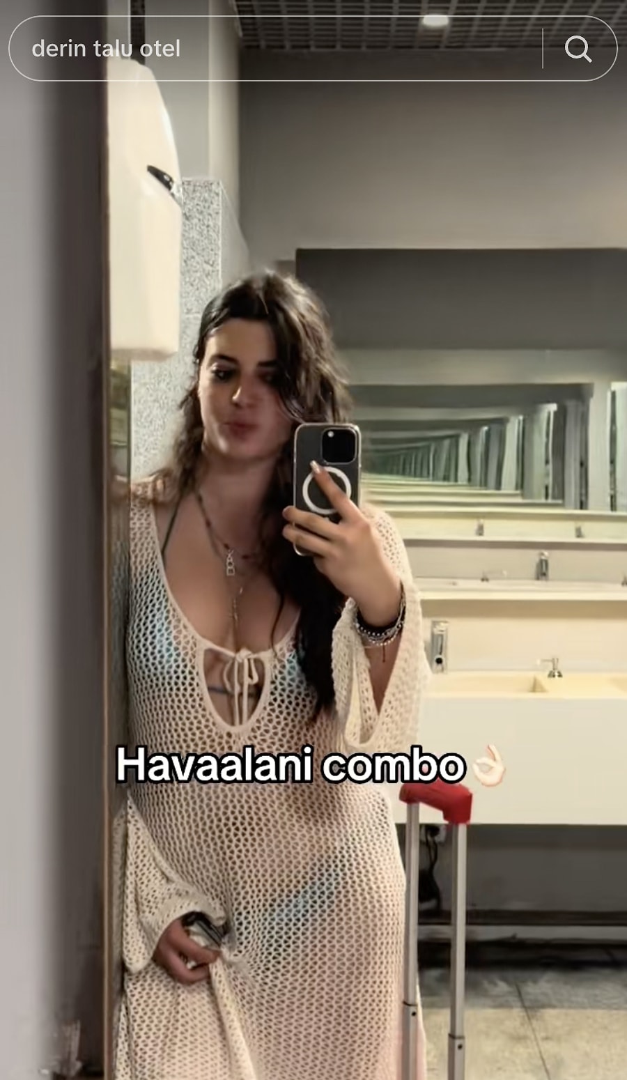 Havaliman�na Bikinili Gelen Derin Talu Ortal��� Fena Kar��t�rd�