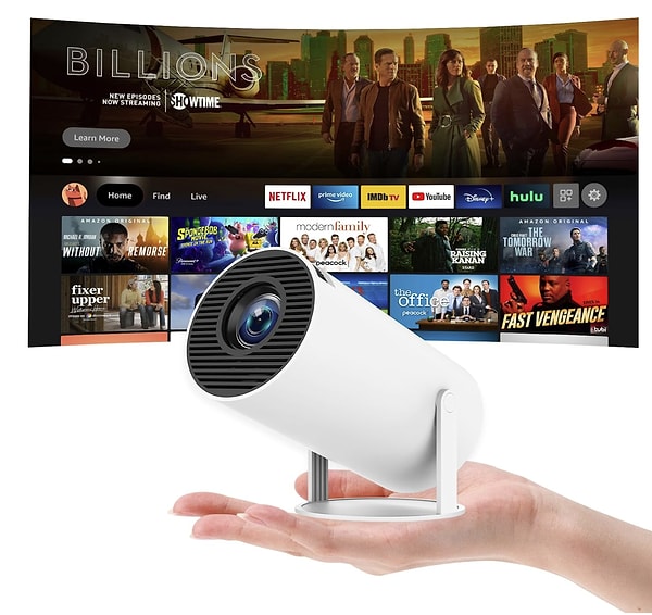 Mini Projektör 4K Taşınabilir Projektör