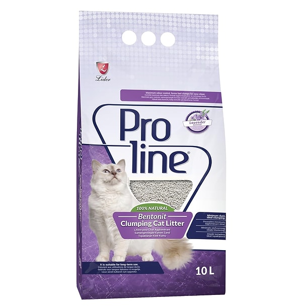 Proline Doğal Topaklanan İnce Taneli Lavanta Kokulu Kedi Kumu