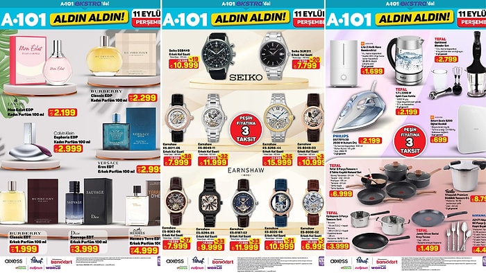 A101'e Calvin Klein ve Versace Parfümler Geliyor! 11 Eylül 2025 İnternete Özel Aldın Aldın Kataloğu