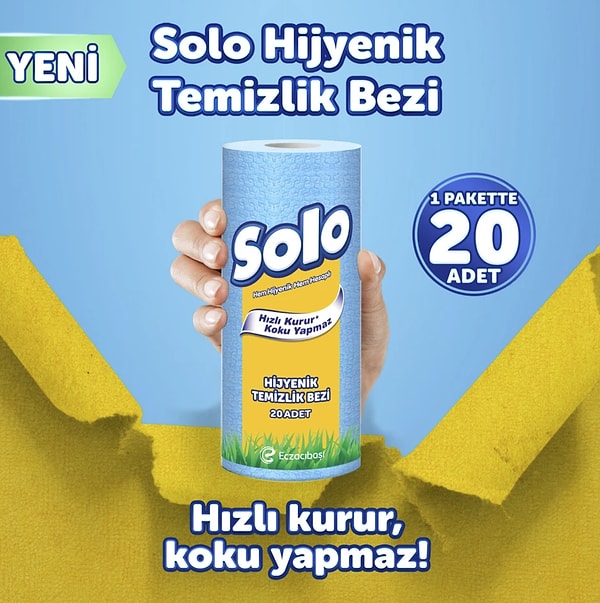 Solo Hijyenik Bez’de süper bir fırsat var: 2.si sadece 1 TL!