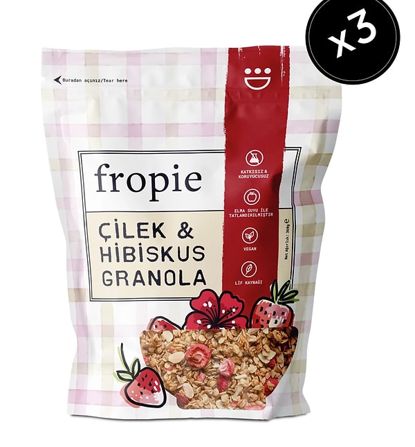 Fropie Çilek & Hibiskus Granola