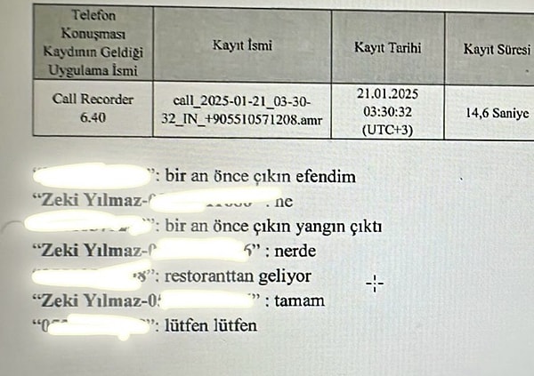 “Hemen otelden çıkın, yangın başladı”