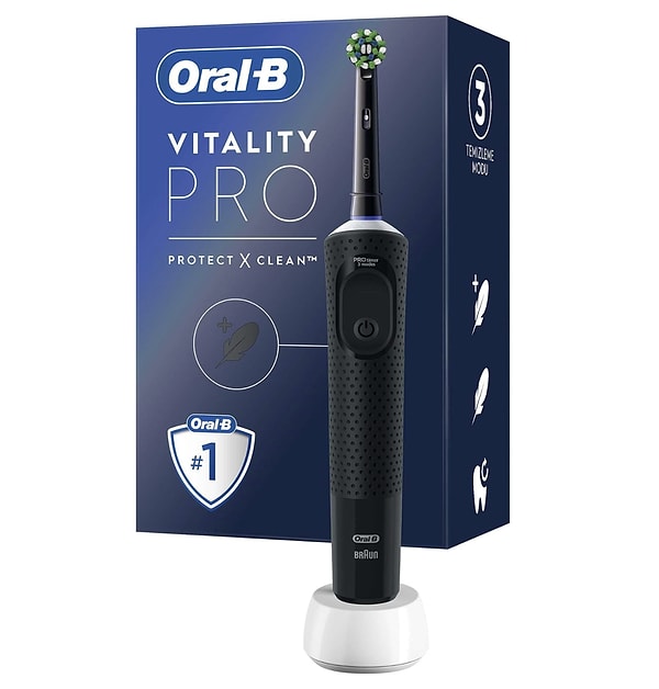 Bugün Amazon’da indirime giren Oral-B Vitality Pro Siyah Şarjlı Elektrikli Diş Fırçası, derinlemesine temizlik performansıyla ağız bakım rutininizi üst seviyeye taşıyor.