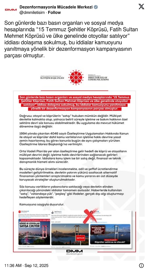 DMM'nin açıklaması 👇