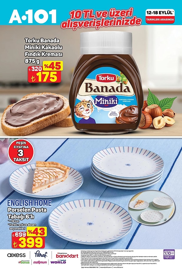 10 TL ve üzeri alışverişlerde