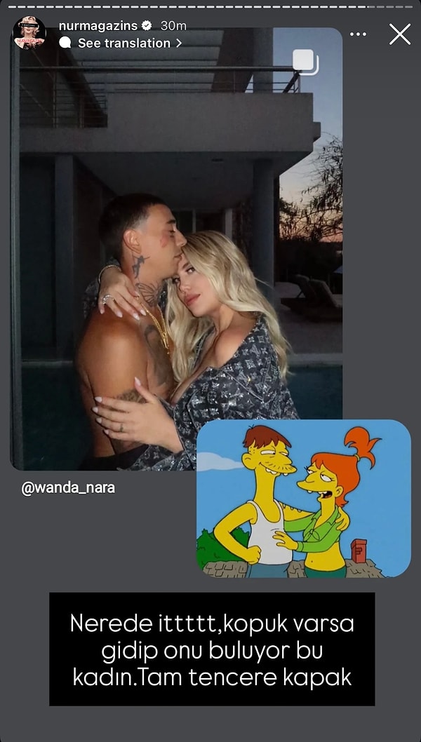 Yine Nurmagazins'in yaptığı paylaşıma göre, Wanda Nara'nın yeni sevgilisinin ise bu paylaşımdaki kişi olduğu ortaya çıktı.