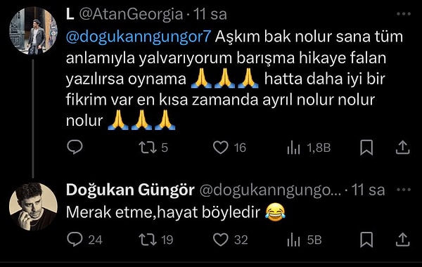 Bir diğer tweet’i de bu şekildeydi.
