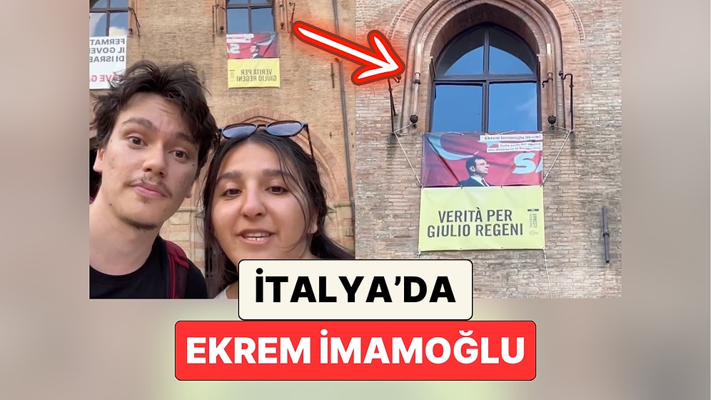 İtalya'yı Gezen İki Genç Ekrem İmamoğlu'nun Resmi ile Karşılaştı: "Demokrasiyi Savunan Başkanların Yanındayız"