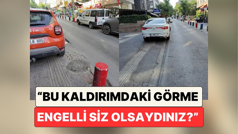Görme Engelli Bir Kadın Her Gün İşe Giderken Kullandığı Kaldırım Boyunca Park Edilen Arabaları Paylaştı