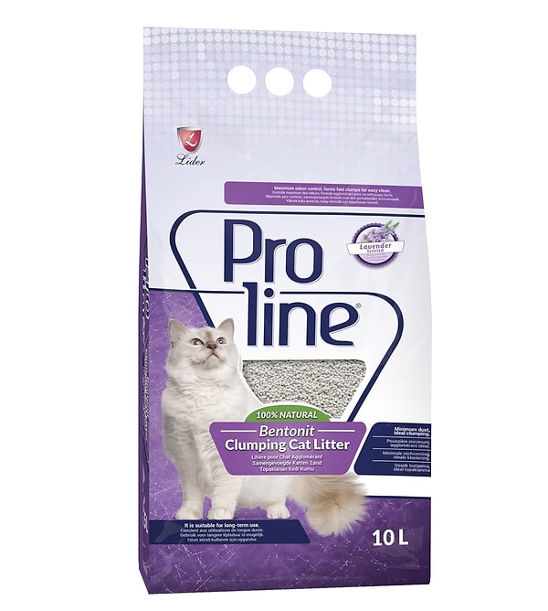 Proline Doğal Topaklanan İnce Taneli Lavanta Kokulu Kedi Kumu