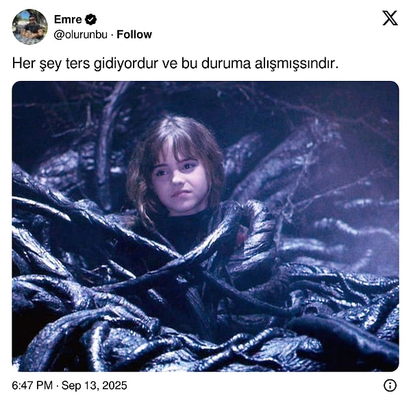 Bir yerden sonra kendi hayatını film izler gibi izlemeye başlamak...
