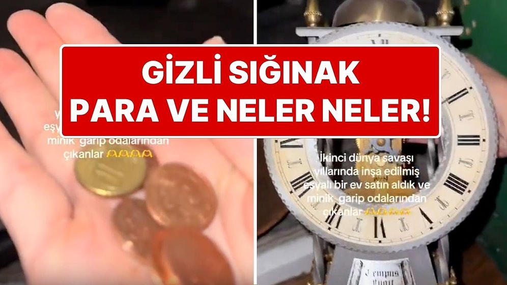 Gizli Sığınak, Para, Saat! Bir Kadın, Satın Aldıkları İkinci Dünya Savaşı'ndan Kalma Evden Çıkanları Gösterdi