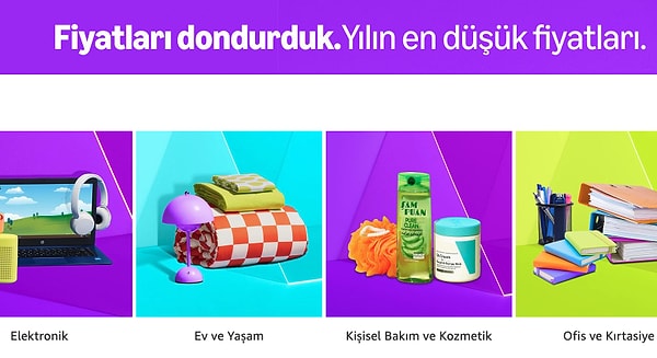 Yılın en düşük fiyatlarının yer aldığı bu kampanya ile favori ürünlerinizi sepete ekleyebilirsiniz.