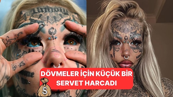 Vücudunun Yüzde 98'i Dövmelerle Kaplı Olan Kadının Harcadığı Para Bizim Çenemizi Yordu