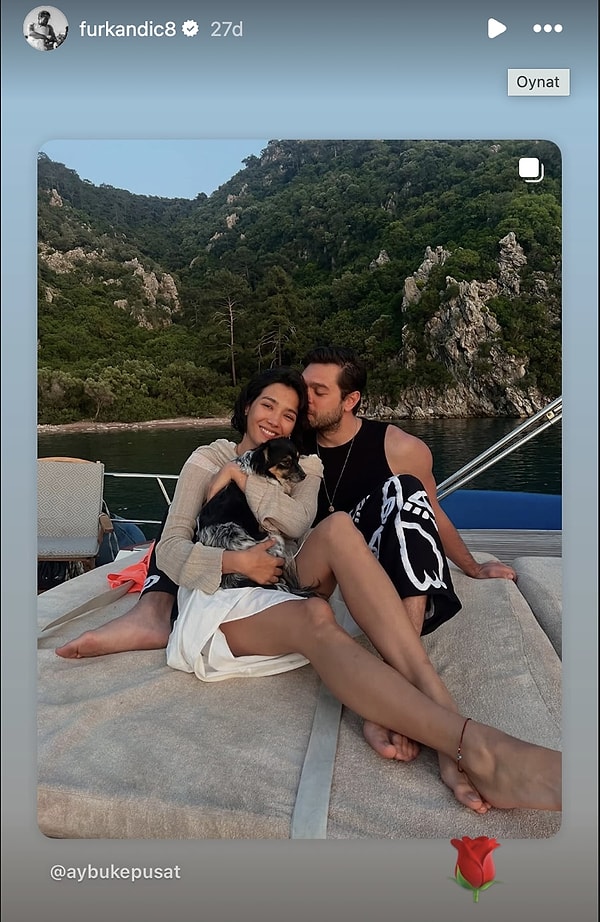 Furkan Andıç'ın Aybüke Pusat'a desteğini ayan beyan gösterip, tam bir beyefendilik örneği sergilemesinin ardından Aybüke Pusat da ilk kez Furkan Andıç'la bir gönderi paylaşmıştı.