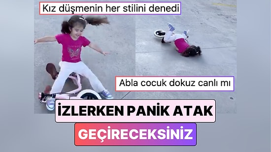 Kızına Bisiklet Sürmeyi Öğrenmesi İçin Cesaret Vermeye Çalışan Anne İzleyenlerin Yüreklerini Ağzına Getirdi