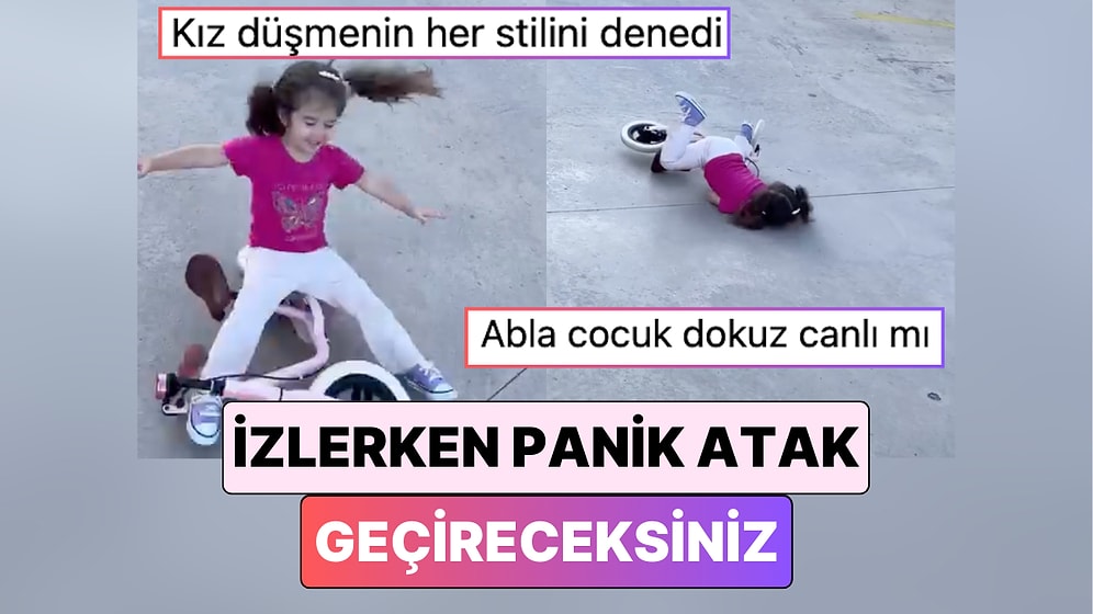 Kızına Bisiklet Sürmeyi Öğrenmesi İçin Cesaret Vermeye Çalışan Anne İzleyenlerin Yüreklerini Ağzına Getirdi