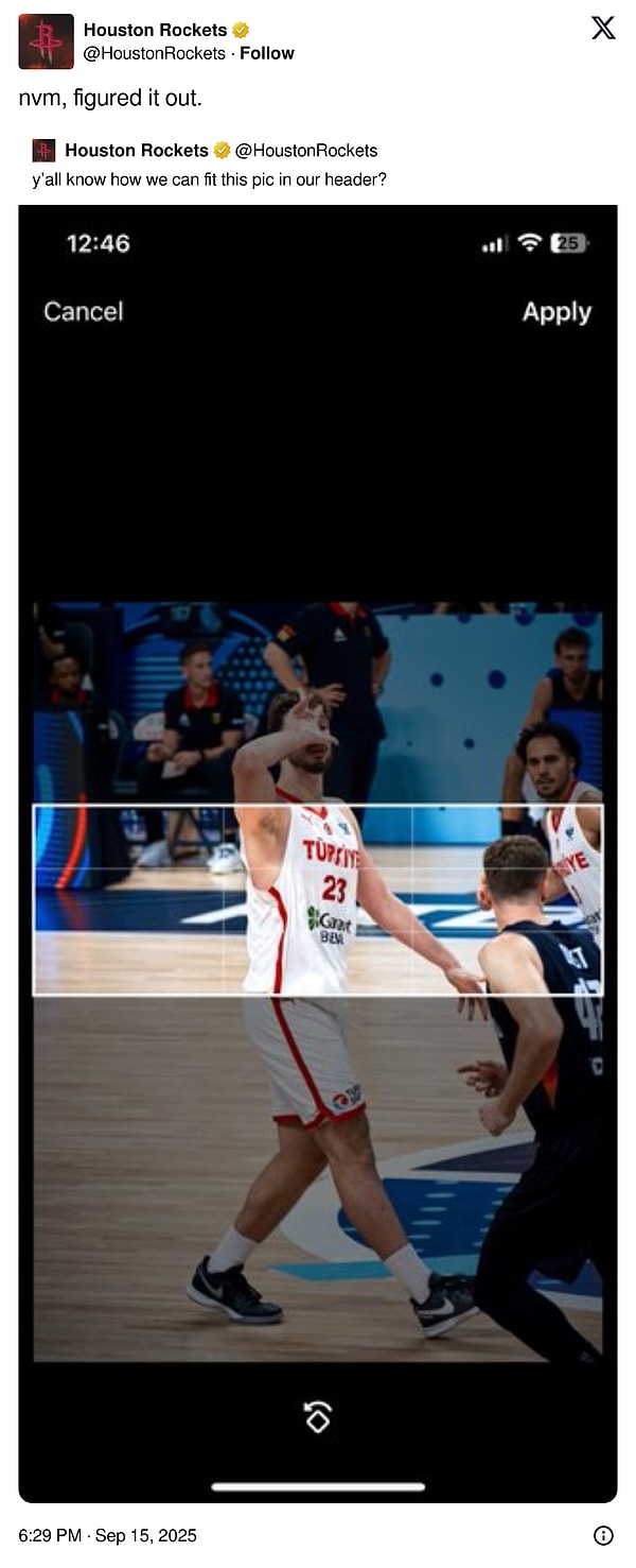 İlk olarak Houston Rockets'dan geldi bu paylaşım!